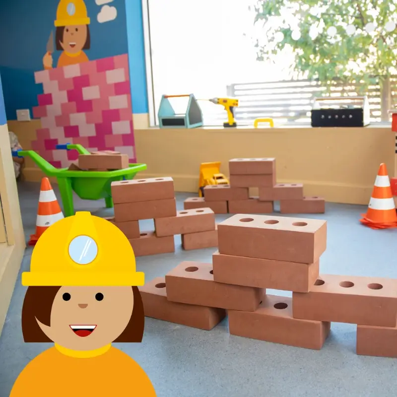 role play for boys construction area
